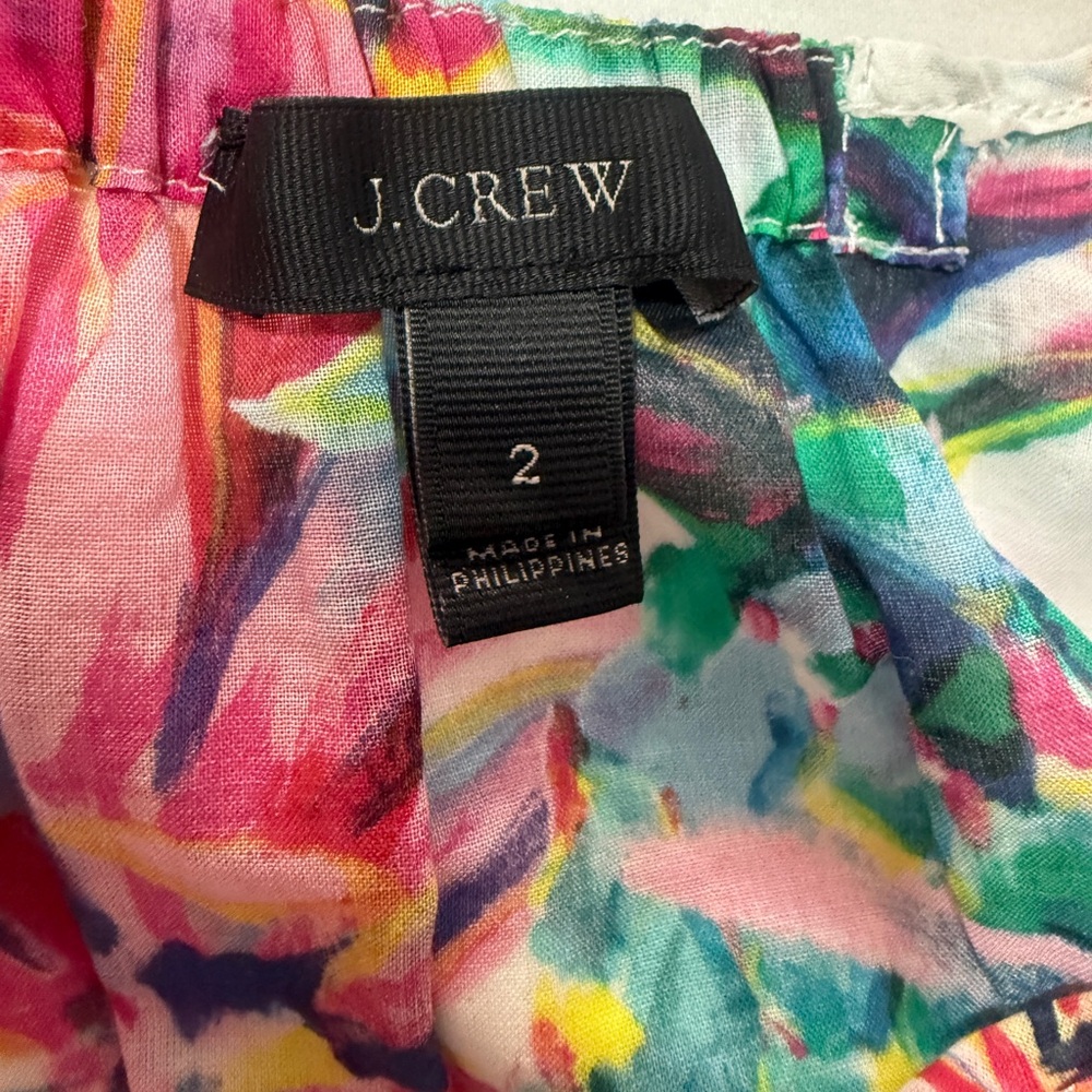 J. Crew Multicolor Floral Ruffle Blouse - Picture 3 of 4